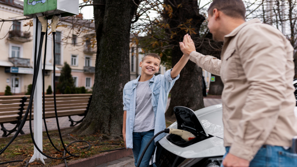 Electric Cars easy parking access